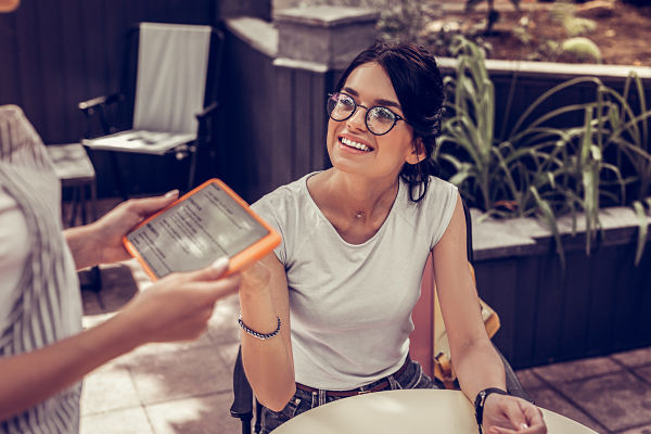waitress taking order